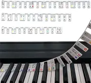 Removable Piano Keyboard Note Labels 61/88 Key Full Size Silicone Piano Notes Gu