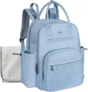 Baby Nappy Bag, Diaper Bag Backpack with Changing Pad,19 Pockets,Stroller Clips,