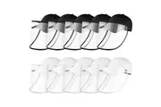 10X Outdoor Protection Hat Anti-Fog Pollution Dust Protective Cap Full Face HD Shield Cover Adult Black/White