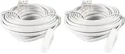 XYWHPGV White 6M RJ11 to UK B-T- 6P2C Modular Telephone Extension Cable 2PCS(e449d 853c9 fa679 5bf83 6783a 1ddc7