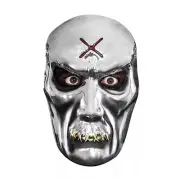 Maniacs PVC Molded Metallic Silver Zombie Adult Costume Mask