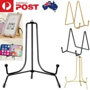 Plate Stands Iron Display Easel Photo Picture Bowl Dish Book Holder Frame Stand