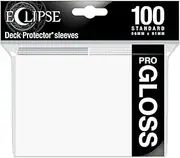 Ultra Pro Eclipse Gloss Deck Protector Sleeves, Arctic White, Standard, (Pack of 100)