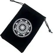 Tarot Card Pouch,Flannel Tarot Deck Holder Reusable Jewelry Pouch Drawstrings Tarot Card Case | Reusable Portable Tarot Bags Bundle Pocket Storage Bag for Tarot Card Accessories