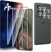 Anoowkoa 2 pack for Moto Edge 2025 3D Screen protector + [2 pack] Motorola Edge 2025 Camera Lens Tempered Glass protector.9H Hardness.Anti-Fingerprint.No Air-Bubbles.Easy Installation
