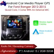9" CarPlay Android 13 Auto Car Stereo GPS Head Unit For Ford Ranger 2012-2015
