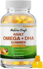 Fish Oil Omega 3 Gummies - Omega 3 6 9 and EPA DHA Adult Gummy Vitamins for