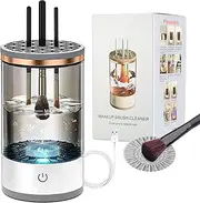 Electric Makeup Brush Cleaner Machine, Automatic Spinning Makeup Brush Washer with Makeup Brush Cleaning Mat, Portable USB Cosmetic Brushes Cleaner Cleanser Tool for Deep Cleaning All Types of Brushes