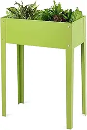 Costway Raised Garden Bed, Elevated Planter Box W/Legs, Metal Standing Garden Stand for Backyard & Patio, Indoor & Outdoor Grow Container for Vegetables, Flowers, Herbs (61 x 31 x 80 cm (L x W x H))