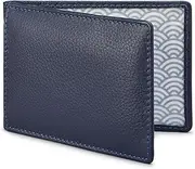 Duke Leather Travel Pass Holder by Yoshi, Navy, One Size