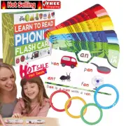 Phonics Flash Cards - Learn to Read in 20 Phonic Stages - Digraphs CVC Blends QG