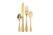 Tablekraft Soho Gold Table Fork, Knife, Teaspoon, Dessert Spoon x 48