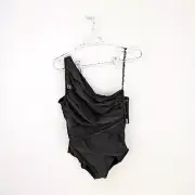 Miraclesuit Women's Swimwear Network Jena Asymmetrical Neckline OnePiece Size 14