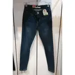 LEVIS 女款 710 七分超緊身窄管牛仔褲 深藍微刷 22853-0006