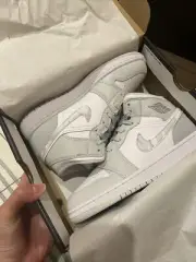 NIKE AIR JORDAN 1 MID 7Y - DUST GREY CAMO (GS) Womens Sneaker New