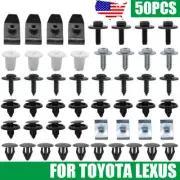 50Pcs Under Engine Clips Underbody Mudguard Shield Screws For Toyota Lexus USA