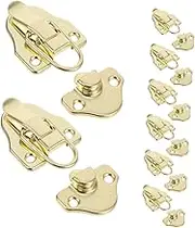 Outanaya 6pcs Metal Toggle Latch Spring Loaded: Catch for Jewelry Boxes Vintage Style Hasp Lock Iron Buckle for Small Wooden Cases Toolboxes with Screws