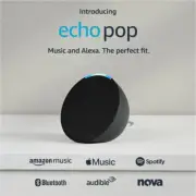 Amazon Black Echo Pop Smart Assistant Wifi Full Sound Compact Speaker With Alexa