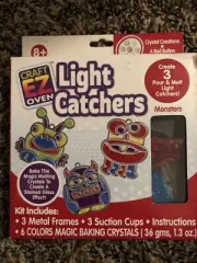 New- Make / Craft 3 MONSTER Light Catchers Kids Craft Baking Crystals