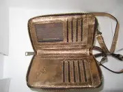 Patricia Nash New Antique Bronze Pertina Pheasant Crossbody Wallet Bag NWT $139