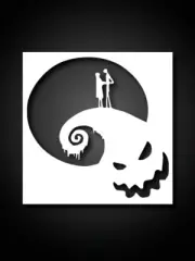 6x6 Inch Jack and Sally with Oogie Boogie Stencil – Reusable Mylar plastic, New