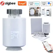 Zigbee SMART Radiator Thermostat Set Valve Heater Alexa Google Wi-Fi Tuya App.