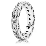 New Authentic Pandora Clear Infinity Ring Sterling Silver Infinity Stackable 48