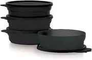 [Tupperware] Impressions Microwave Reheatable 2 cups 500ml Cereal Bowls Set of 4 in Black