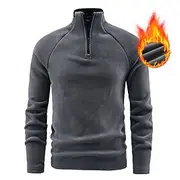 Men's Zip Up Hoodie Hoodie Zip Sweatshirt Fleece Hoodie Black Red Gray Standing Collar Plain Zip Up Quarter Zip Sports Outdoor Casual Daily Streetwear Cool Sp
