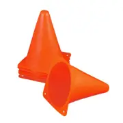 6 PCS 18cm Soccer Training Cones in Orange for Sports and Outdoor Activities
