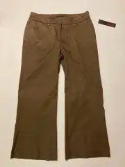 New Willi Smith Brown Cropped Capri Bootcut Pants Women's Size 8 Stretch