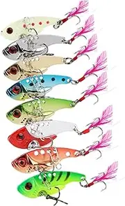 SUPVOX 4pcs Bass Fishing Vibrant Sequins Metal Spoon Hooks for Freshwater Angling Random Color