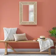 Home Decorators Collection Wall Mirror 24"W x 32"H Rattan Rectangle Natural