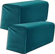 Zerodeko 2Pcs Sofa Armrest Covers Elastic Solid Color Armrest Protector Skin Friendly Couch Slipcovers for Home and Office and Stylish Armrest Towel