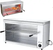 Commercial Electric Salamander Broiler Grill Cheese Melter Oven Countertop Stainless Steel Adjustable Thermostat 50C-300C for Steak Fish Chicken Sandwiches A 460 * 160mm