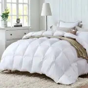 Duck Down Feather Quilt Queen Size Doona Duvet 100% Soft Cotton Cover 700GSM