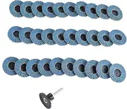 TEHAUX 31pcs Flap Sanding Disc Abrasive Grinding Wheels for Finishing Oxide Grain Discs for Angle Grinders for Smoothing