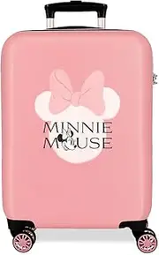 Joumma Disney Minnie Heads Cabin Suitcase Pink 38 x 55 x 20 cm Rigid 2 kg Combination Lock Side ABS 2 kg 35L Hand Luggage, Pink, One Size, Cabin Suitcase
