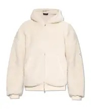 Balenciaga Zip-Up Fur Hoodie M White