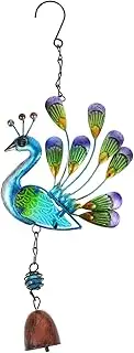 MOBUTOFU Iron Art Peafowl Wind Chime Sweet Sound Aeolian Bell for Wall Window Door