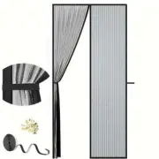 Magnetic Screen Door - Self-Sealing, Hands-Free Mesh Partition for Bug Protectio