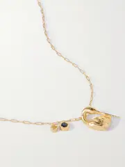 [Pacharee] Pacharee - Duo Gems Gold Vermeil Sapphire Necklace - One size One size Gold