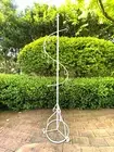 Hand Iron Spiral Coat Hat Bag Scarf Hanger Shop Display Stand 178cm White Color
