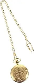 [WOFASHPURET] Pocket Watch Holder Mini Vintage Clasp Necklace Pendant Watches Buckle Moonstone Jewelry Fob Clip on Watch Fidget Charm Trendy Bracelet Ring Seashell Golden Alloy