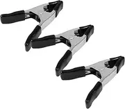 HOLIDYOYO 3pcs Heavy Duty Spring Clamps with Plating Compact Design for Woodworking Photography and Craft Projects Versatile Clamps for Various Applications