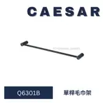 CAESAR 凱撒衛浴 Q6301B 單桿毛巾架 毛巾架 浴室毛巾架 工業風 黑色毛巾架