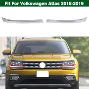 Pair Front Bumper Headlight Cover Bezel Trim Molding Chrome For VW Atlas 2018-19 (for: Volkswagen)