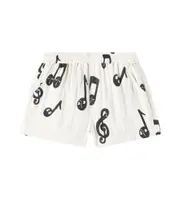 [Mini Rodini] Mini Rodini Note cotton muslin shorts Y 6/7 white