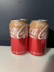 Brand New Discontinued Limited Coca Cola Vanilla Flavor Soda Pop (2 Cans)