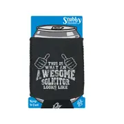 This Is What Awesome Solicitor - Funny Novelty Stubby Holder With Base